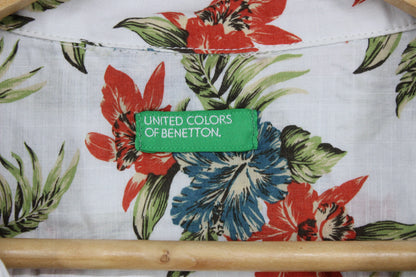 Mens Floral Shirt Tropical Short Sleeve