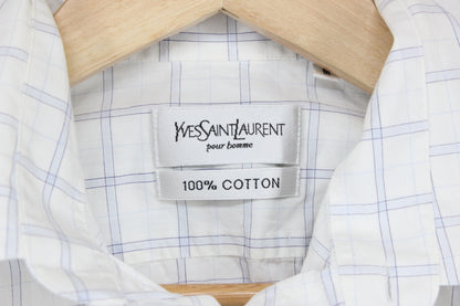 Mens Check Shirt Classic Formal