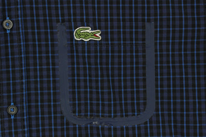 Mens Check Shirt Button Up Short Sleeve