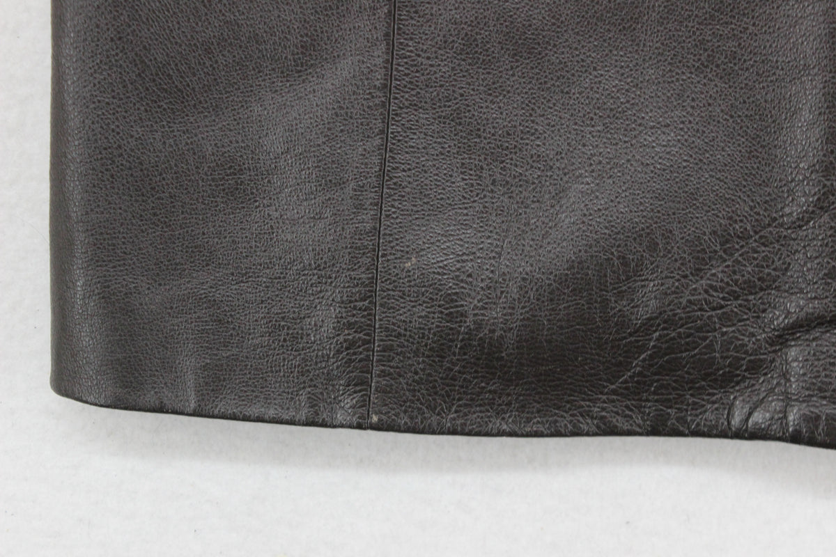 Womens Leather Jacket Full Zip Classic
