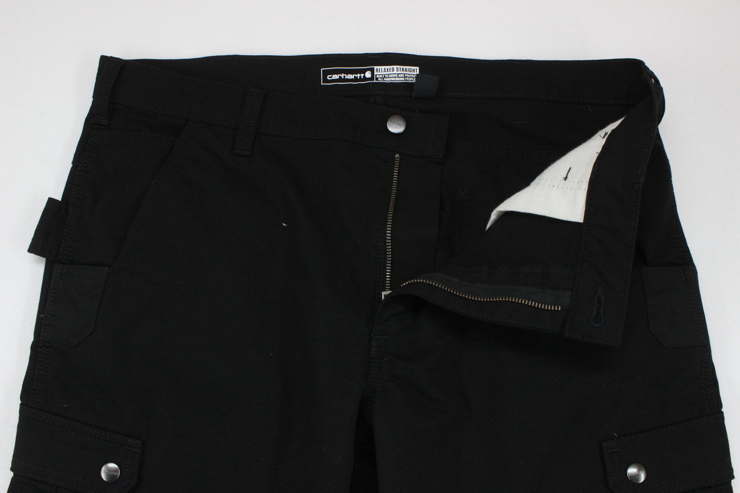 Mens Cargo Trousers Relaxed Fit Workwear Durable