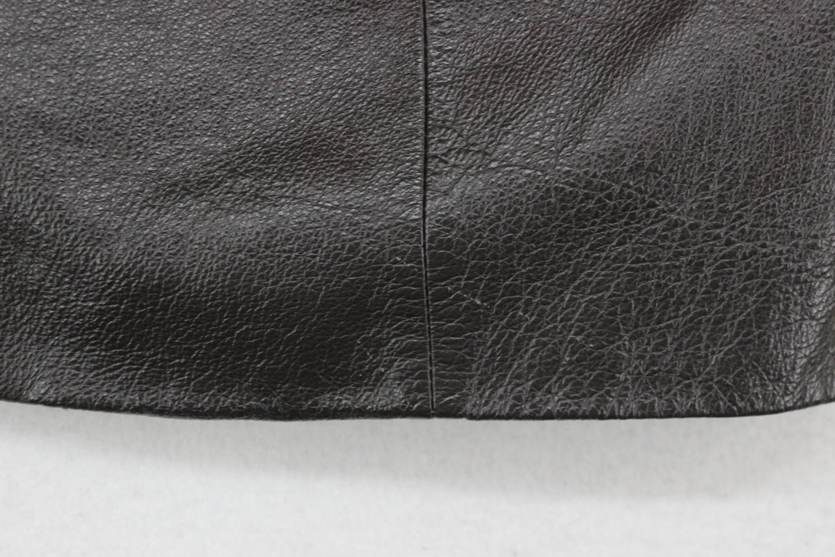 Womens Leather Jacket Full Zip Classic