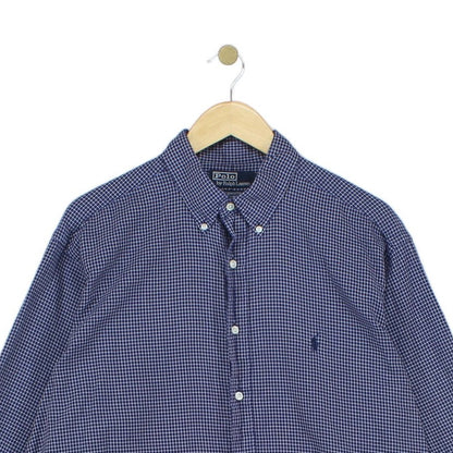 Mens Check Shirt Button Down Long Sleeve