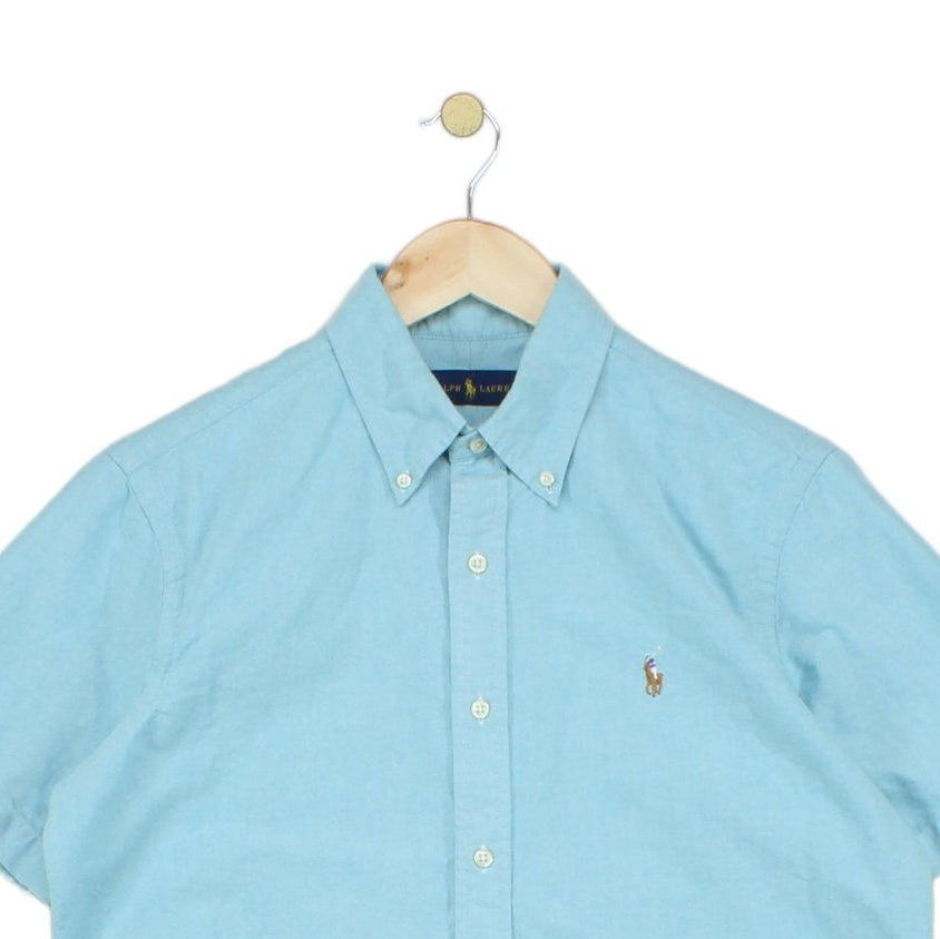 Mens Oxford Shirt Casual Short Sleeve Button Down