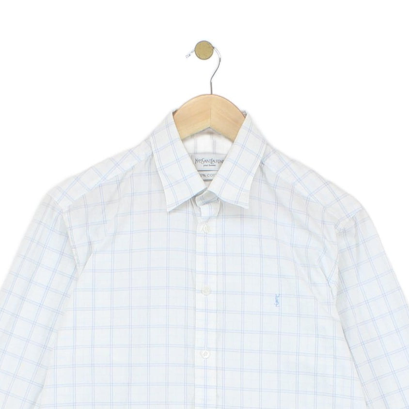 Mens Check Shirt Classic Formal