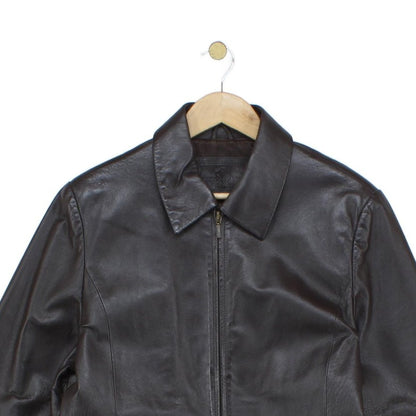 Womens Leather Jacket Full Zip Classic