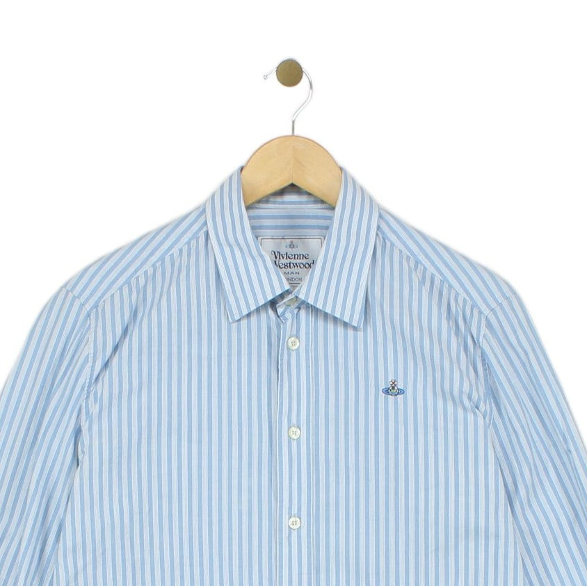 Mens Striped Shirt Regular Fit Stretch