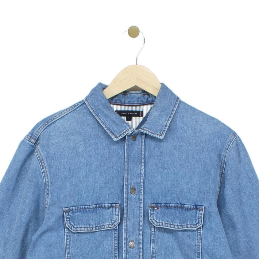 Mens Denim Overshirt Long Sleeve