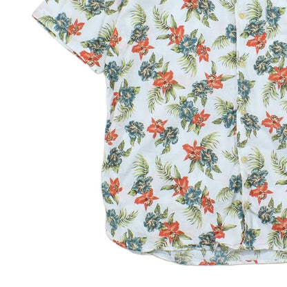 Mens Floral Shirt Tropical Short Sleeve