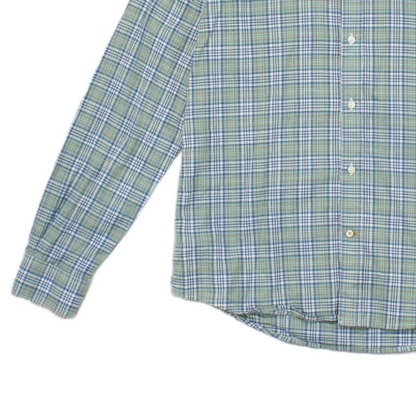 Mens Plaid Shirt Tailored Fit Long Sleeve Casual