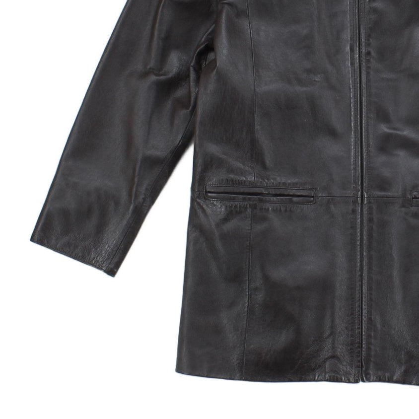 Womens Leather Jacket Full Zip Classic