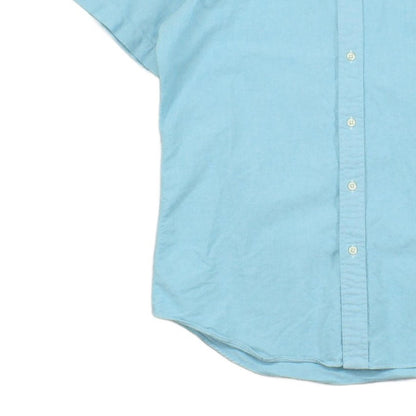 Mens Oxford Shirt Casual Short Sleeve Button Down