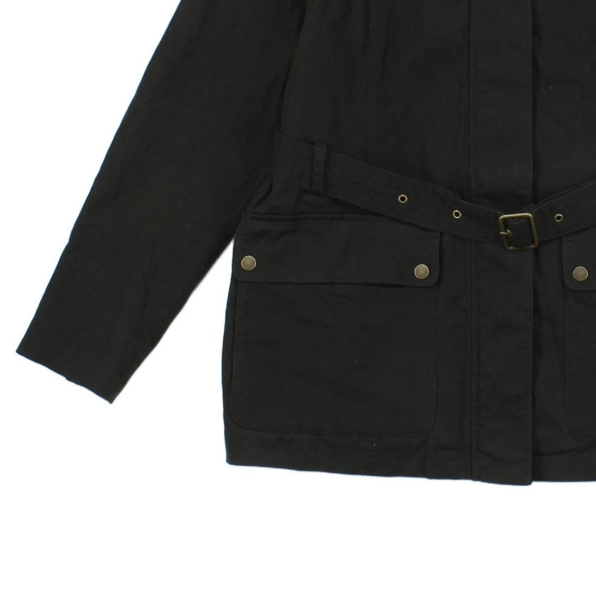 Womens Waxed Jacket Belted Classic Cotton