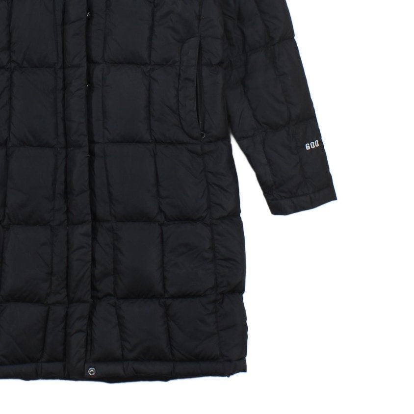 Womens 600 Down Parka Coat Hooded Full Zip Longline