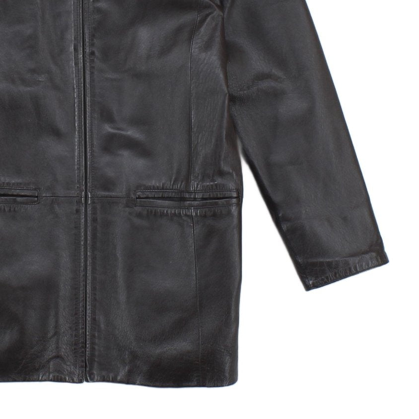 Womens Leather Jacket Full Zip Classic