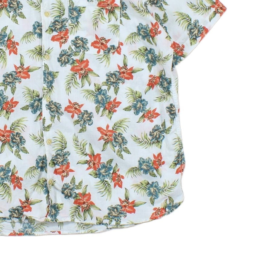 Mens Floral Shirt Tropical Short Sleeve
