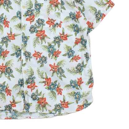 Mens Floral Shirt Tropical Short Sleeve