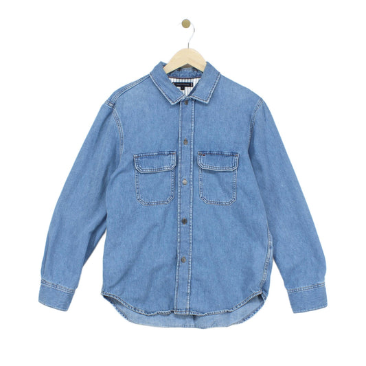 Mens Denim Overshirt Long Sleeve