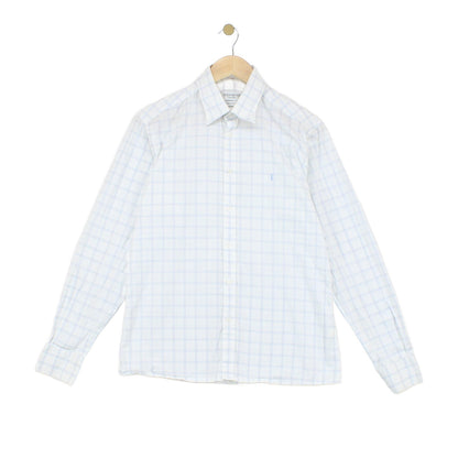 Mens Check Shirt Classic Formal
