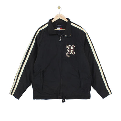 Mens Biker Jacket Streetwear Big Logo