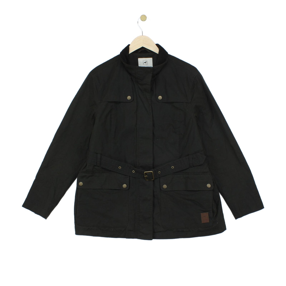 Womens Waxed Jacket Belted Classic Cotton