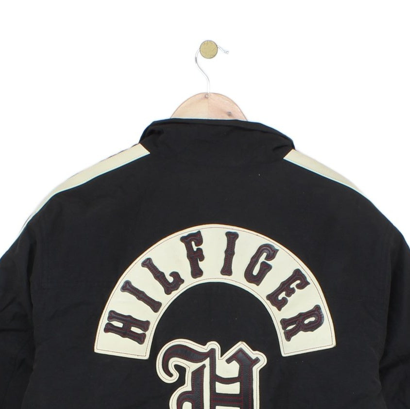 Mens Biker Jacket Streetwear Big Logo