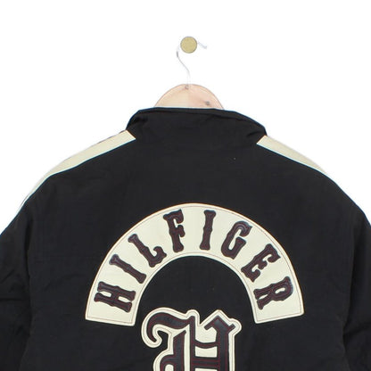 Mens Biker Jacket Streetwear Big Logo
