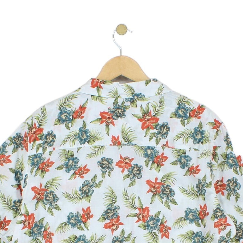 Mens Floral Shirt Tropical Short Sleeve