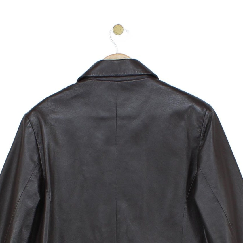 Womens Leather Jacket Full Zip Classic
