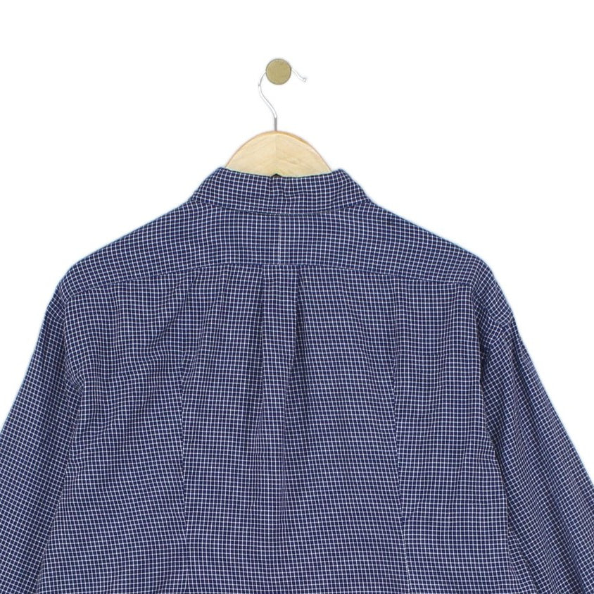Mens Check Shirt Button Down Long Sleeve