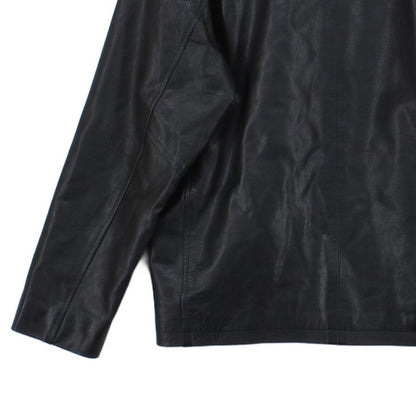 Mens Leather Jacket Full Zip Collared