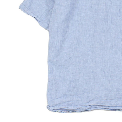 Mens Shirt Short Sleeve Cotton Linen