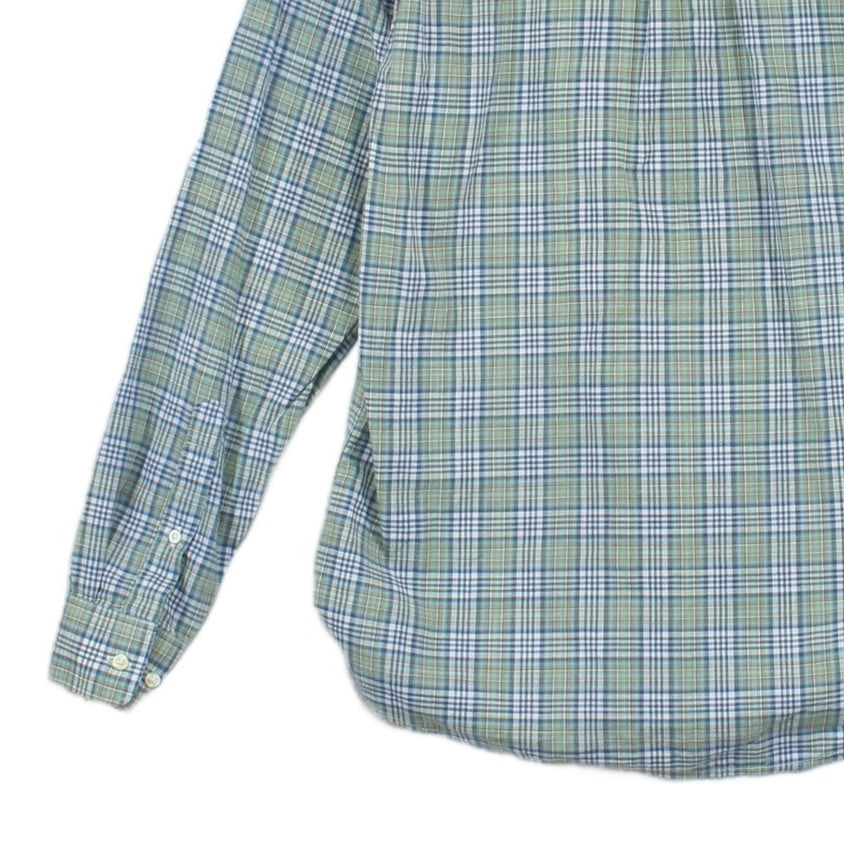 Mens Plaid Shirt Tailored Fit Long Sleeve Casual