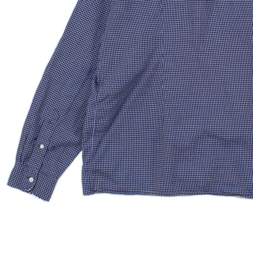 Mens Check Shirt Button Down Long Sleeve