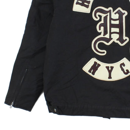 Mens Biker Jacket Streetwear Big Logo
