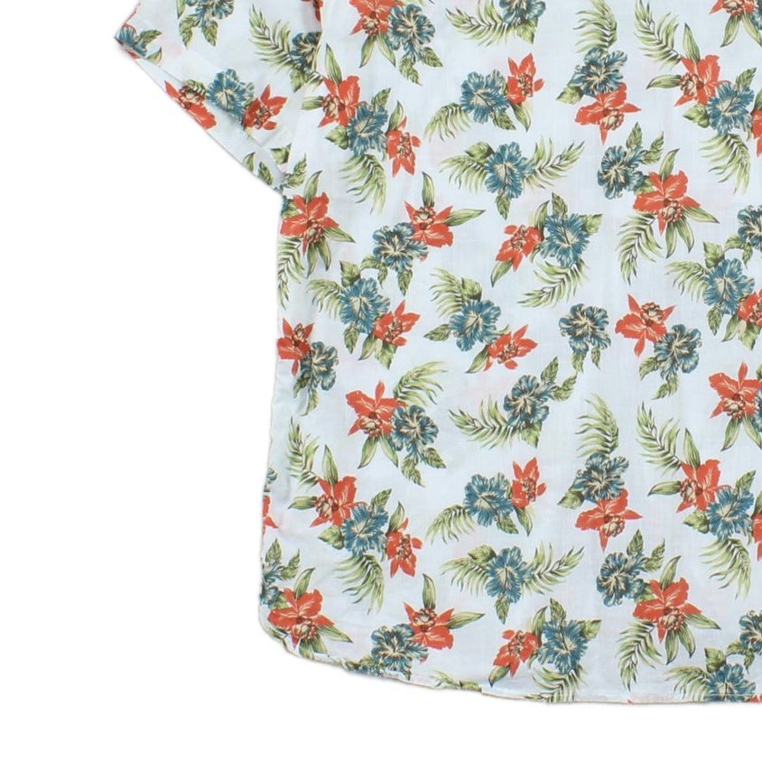 Mens Floral Shirt Tropical Short Sleeve