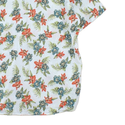 Mens Floral Shirt Tropical Short Sleeve