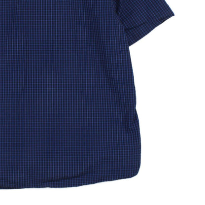 Mens Check Shirt Button Up Short Sleeve
