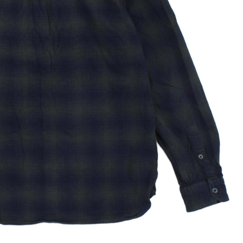 Mens Plaid Shirt Button Up Long Sleeve Cotton