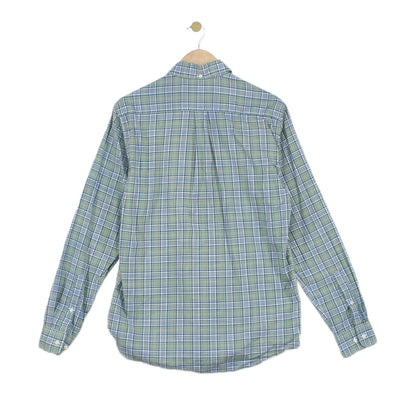 Mens Plaid Shirt Tailored Fit Long Sleeve Casual