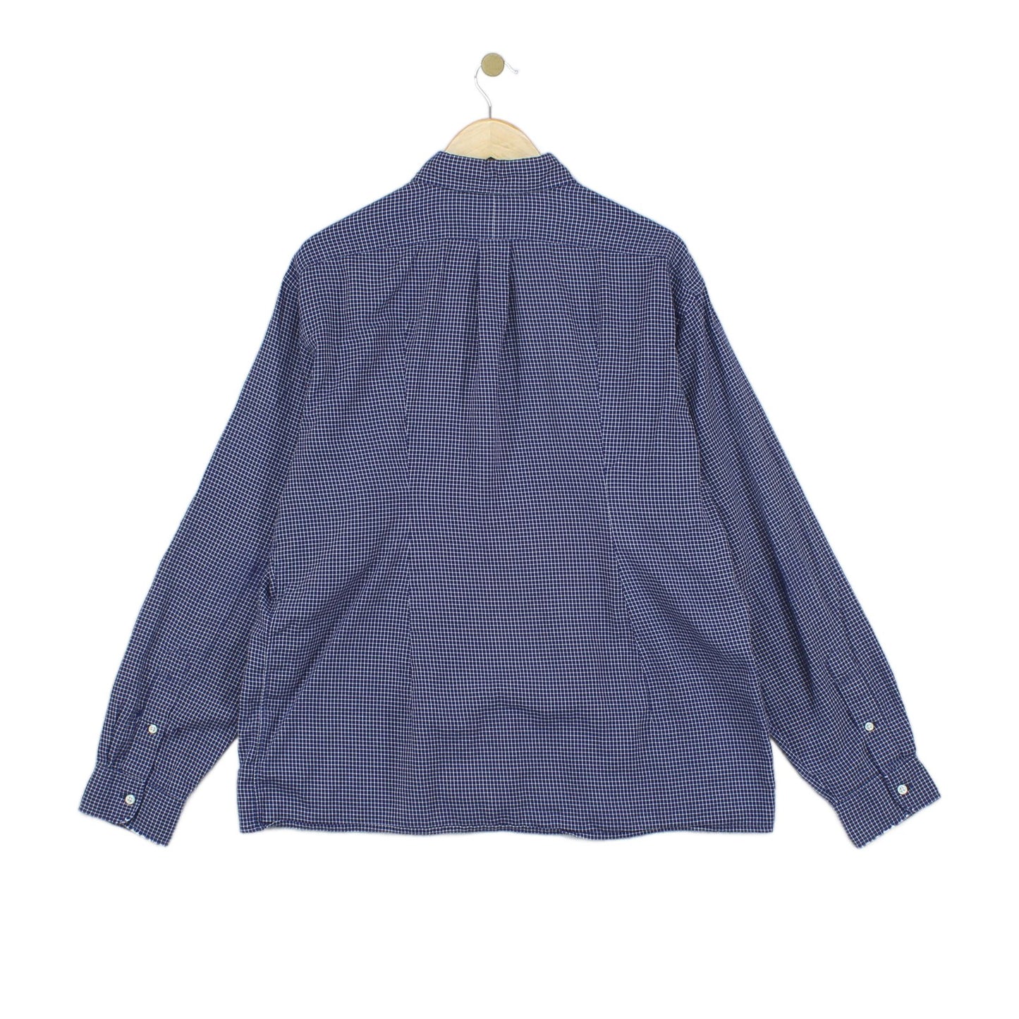 Mens Check Shirt Button Down Long Sleeve