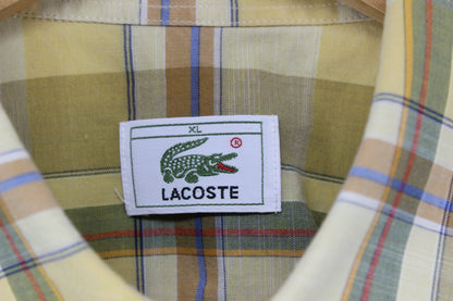 Mens Plaid Shirt Short Sleeve Button Up