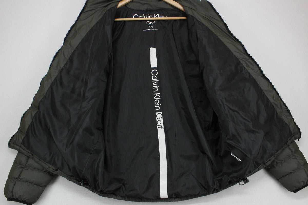 Mens Quilted Jacket Padded Full Zip Golf
