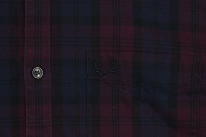 Mens Check Shirt Long Sleeve Button Up