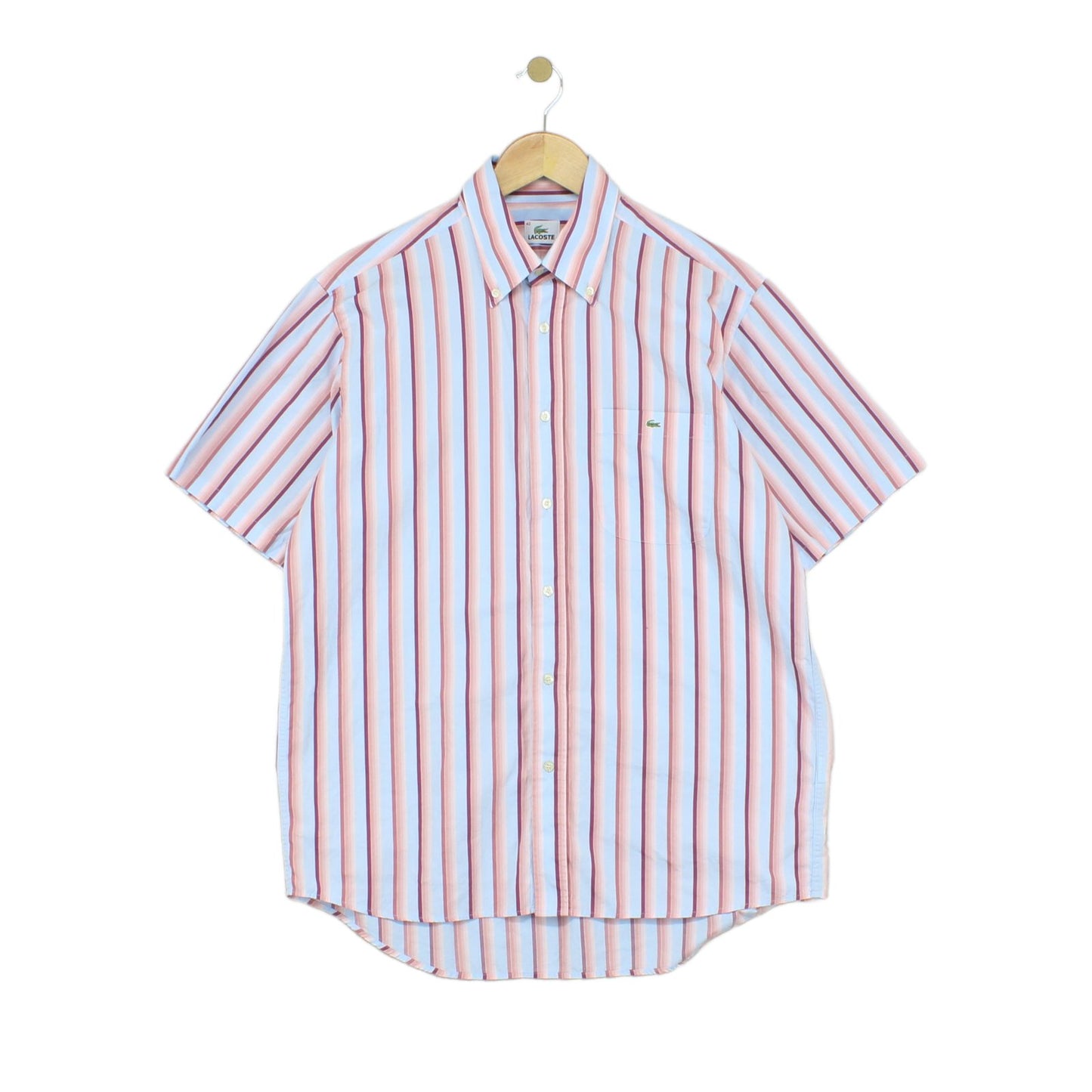 Mens Striped Shirt  Short Sleeve Casual