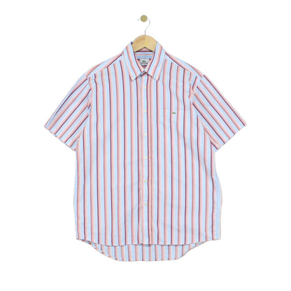 Mens Striped Shirt  Short Sleeve Casual