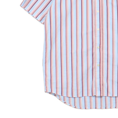 Mens Striped Shirt  Short Sleeve Casual