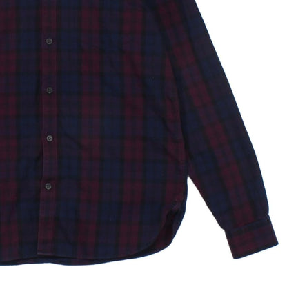 Mens Check Shirt Long Sleeve Button Up
