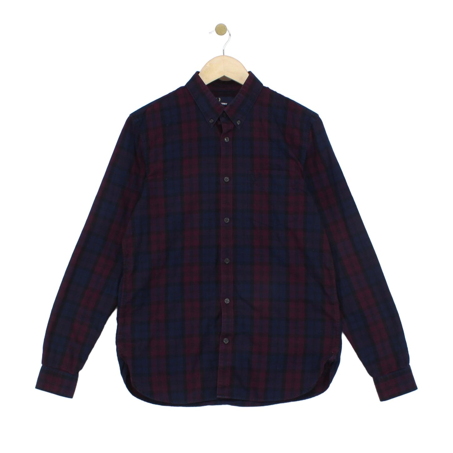 Mens Check Shirt Long Sleeve Button Up