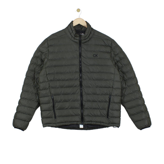 Mens Quilted Jacket Padded Full Zip Golf